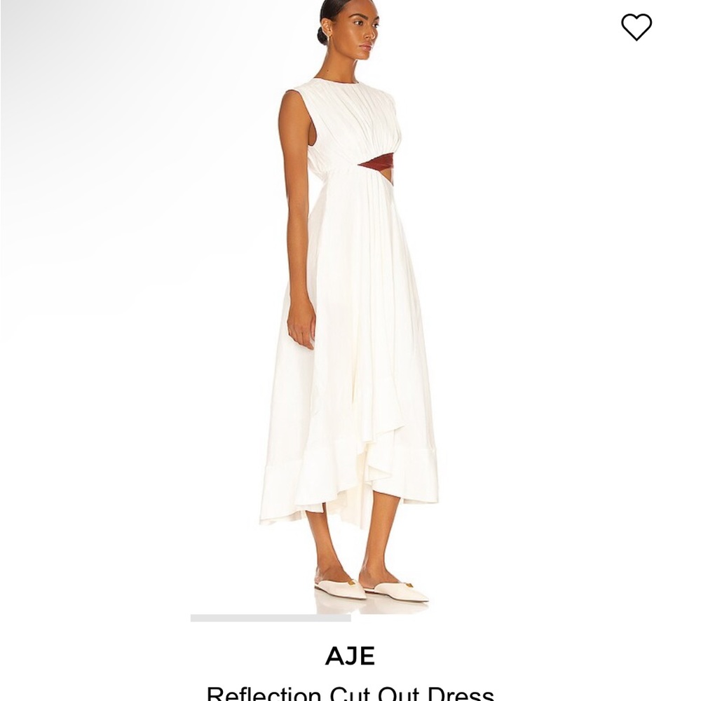 BNWOT aje reflection cutout dress in white and mahogany
